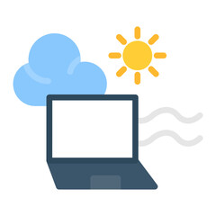 Digital Nomad icon vector image. Can be used for Remote Working.
