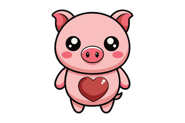 cute pig colorful Vector