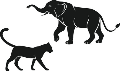 Animal Set Design Collection for Illustrations. Creative Animal Set Design for Graphic Use. Hand Drawn Animal Set Design for Projects. Modern Animal Set Design for Digital Art