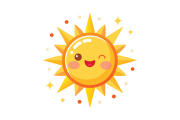  cute sun colorful Vector