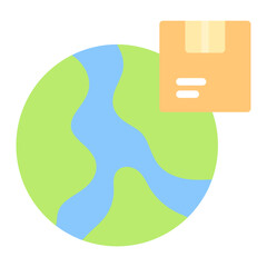 International Shipping icon vector image. Can be used for Order Fulfilment.