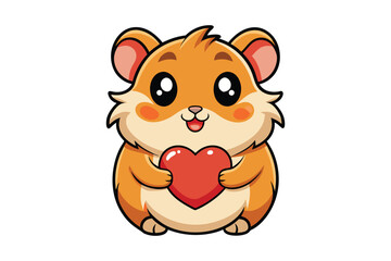 cute hamster colorful Vector
