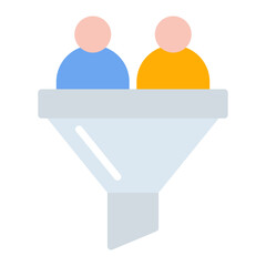 Recruitment Funnel icon vector image. Can be used for Headhunting.