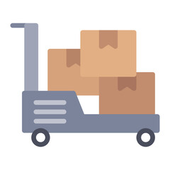 Material Handling icon vector image. Can be used for Manufacturing and Distribution.