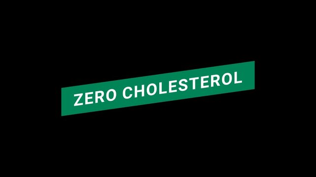 Zero Cholesterol Green Banner Animation