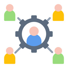 Supplier Relationship icon vector image. Can be used for Manufacturing and Distribution.