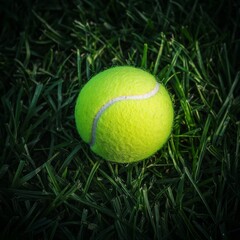 Tennis ball grass