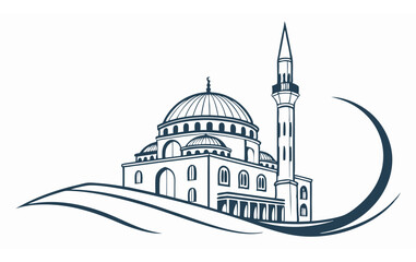 Mosque logo with new style and design 