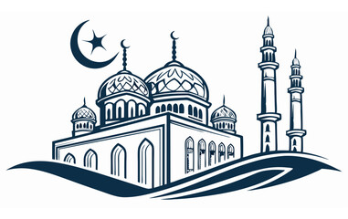 Mosque logo with new style and design 