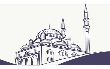 Mosque logo with new style and design 