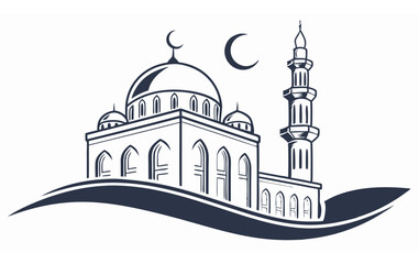 Mosque logo with new style and design 