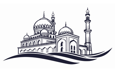 Mosque logo with new style and design 
