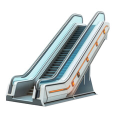 Vjg Modern Escalator isolated on a transparent background. High quality PNG, commercial use.