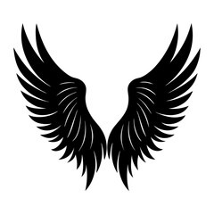Angel Wings Silhouette vector illustration