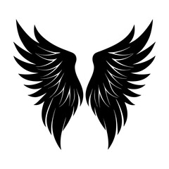 Angel Wings Silhouette vector illustration