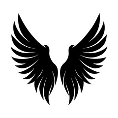 Angel Wings Silhouette vector illustration