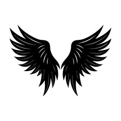 Angel Wings Silhouette vector illustration