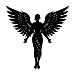 Angel Silhouette vector illustration