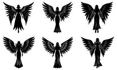 Angel Silhouette vector illustration