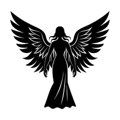 Angel Silhouette vector illustration