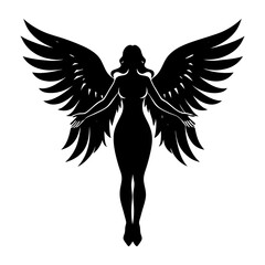 Angel Silhouette vector illustration