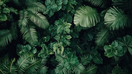 Fototapeta premium A drone shot of a tropical rainforest in early summer