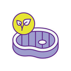 Plant-Based Meat vector icons stock illustration