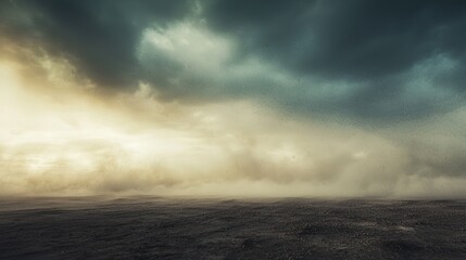 Obraz premium A dust storm rolling across an arid plain