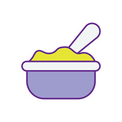 Oatmeal vector icons stock illustration