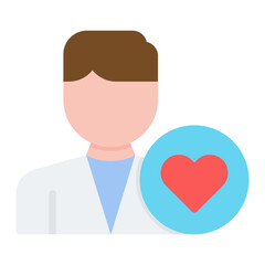 Cardiologist icon vector image. Can be used for Cardiology.