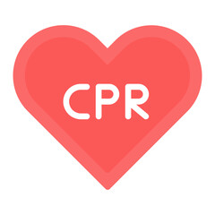 CPR icon vector image. Can be used for Cardiology.