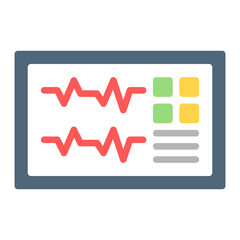 Electrocardiogram icon vector image. Can be used for Cardiology.