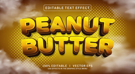 peanut butter vector text effect with modern style design