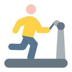 Treadmill Test icon vector image. Can be used for Cardiology.