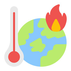 Climate Change Impact icon vector image. Can be used for Water Crisis.