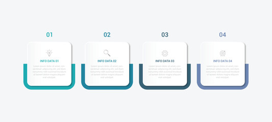 vector illustration Infographic design template with icons and 4 options or steps. Can be used for process, presentations, layout, banner,info graph.