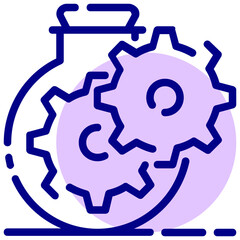 lab setting vector mixed outline icon