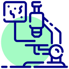 microscope vector mixed outline icon