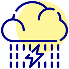 weather vector mixed outline icon