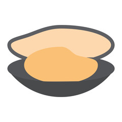 Mussel icon vector image. Can be used for Fish and Seafood.