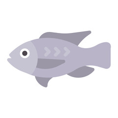 Tilapia icon vector image. Can be used for Fish and Seafood.