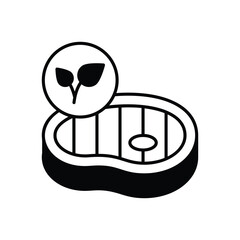 Plant-Based Meat vector icons stock illustration