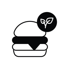 Naklejka premium Veggie Burger vector icons stock illustration