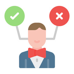 Decision Making icon vector image. Can be used for Organization.
