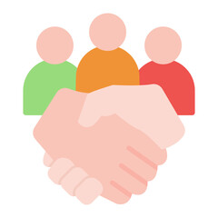 Teamwork icon vector image. Can be used for Organization.