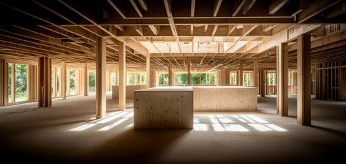 eco-friendly construction using sustainable wood framework, quality timber material, and expert carpentry, joinery, and engineering techniques for efficient structure and expert renovation