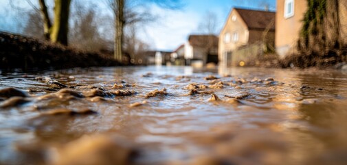 Fototapeta premium home and property from flood and storm water damage caused by severe rain and harsh weather, ensuring safety through comprehensive insurance and emergency preparedness.