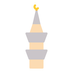 Minaret icon vector image. Can be used for Islamic New Year.