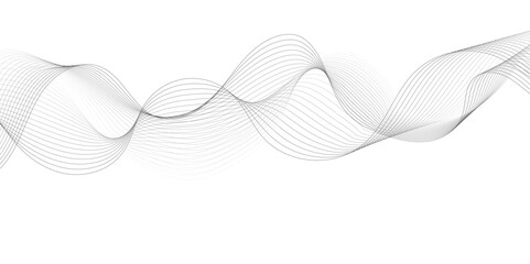 gray wave curve lines banner background design. Digital frequency track equalizer. Stylized line art background. modern soft luxury texture with smooth and clean vector subtle background illustration