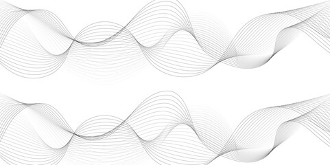 gray wave curve lines banner background design. Digital frequency track equalizer. Stylized line art background. modern soft luxury texture with smooth and clean vector subtle background illustration
